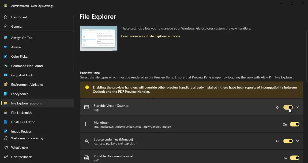 File Explorer add-ons